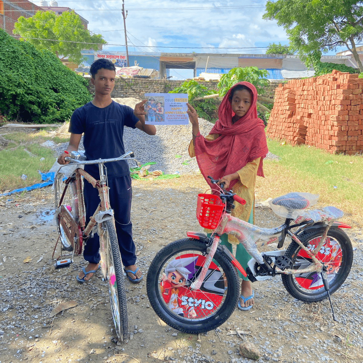 Gift Bicycle to Kids